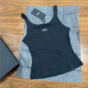 DOLCE&GABBANA X SKIMS COTTON RIB SCOOP TANK